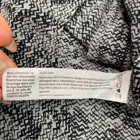 Eileen Fisher The Fisher Project Roadster V-Neck Silk Dress Size XS Gray/Black - Picture 12 of 16